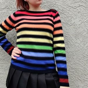 Liz Claiborne rainbow sweater